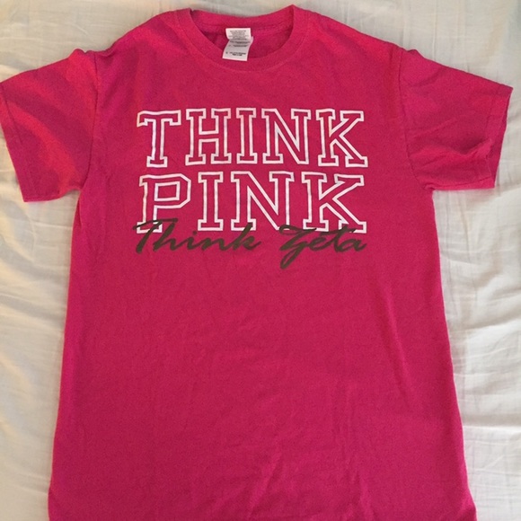 Comfort Colors Tops - Small pink ZTA t-shirt